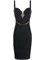 Elisabetta Franchi robe mi-longue à design sans manches - Noir