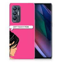 OPPO Find X3 Neo Silicone-hoesje Woman Don't Touch My Phone - thumbnail