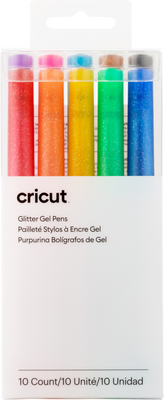 Cricut 2009962 gelpen Afgetopte gelpen Zwart, Blauw, Bruin, Groen, Lichtblauw, Oranje, Roze, Paars, Rood, Geel 10 stuk(s)