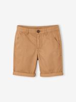 Chino bermuda voor jongens zandbeige