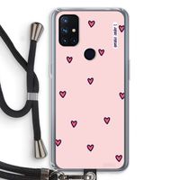 Hartjes: OnePlus Nord N10 5G Transparant Hoesje met koord
