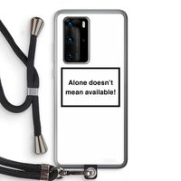 Alone: Huawei P40 Pro Transparant Hoesje met koord
