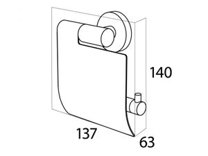 Tiger Boston toiletrolhouder 13,7x6,3x14cm RVS gepolijst