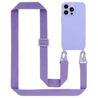 Cadorabo Mobiele telefoon ketting geschikt voor Apple iPhone 14 PRO Hoesje in LIQUID LICHT PAARS - Silicone beschermhoes