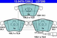 Remmenset, remschijf ATE, Remschijftype: Geventileerd: , Inbouwplaats: Vooras, u.a. für Seat, VW, Skoda, Audi