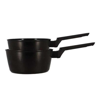Set van 2 steelpannen - MENASTYL - 6020298 - Aluminium - 18 en 20 cm - Alle kookplaten inclusief inductie