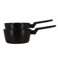 Set van 2 steelpannen - MENASTYL - 6020298 - Aluminium - 18 en 20 cm - Alle kookplaten inclusief inductie