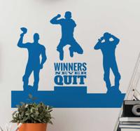 Muursticker Winners never quit - thumbnail