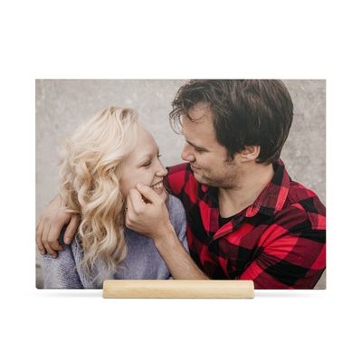 Gepersonaliseerde houten valentijnskaart - Horizontaal