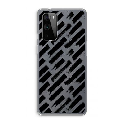 Zwarte vegen: OnePlus 9 Pro Transparant Hoesje