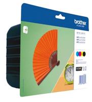 Brother LC-129XLVALBP inktcartridge 4 stuk(s) Origineel Zwart, Cyaan, Kastanjebruin, Geel