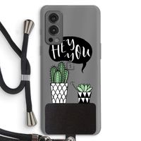 Hey you cactus: OnePlus Nord 2 5G Transparant Hoesje met koord