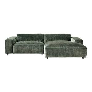 by fonQ Chunky Hoekbank met Chaise Longue Rechts - Moss - Rib