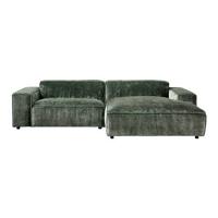 by fonQ Chunky Chaise Longue Rechts - Moss - Rib