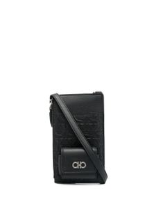 Ferragamo pochette pour smartphone à plaque Gancini - Noir