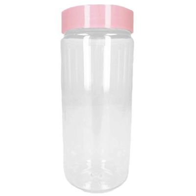 Voorraadpot/bewaarpot - 550 ml - kunststof - oud roze - B7 x H16 cm