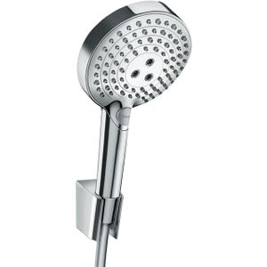 Hansgrohe Raindance Select S PorterS badset met Raind. Select S 120 3jet PowderRain handdouche met wandhouder met Isiflex`B doucheslang 125cm chroom 27669000