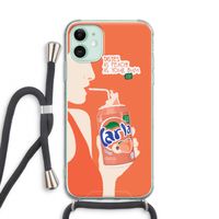 Peach please!: iPhone 11 Transparant Hoesje met koord