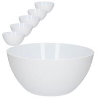 Schalen/schaaltjes/kommetjes - 10x - Dia 14 cm - wit 750 ml