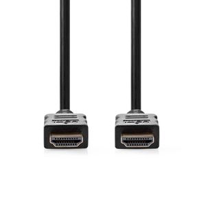 Nedis High Speed HDMI-Kabel met Ethernet | HDMI Connector | HDMI Connector | 4K@30Hz | ARC | 10.2 Gbps | 5.00 m | Rond | PVC | Zwart | Label -