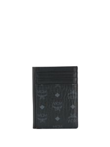 MCM mini porte-cartes N/S à motif monogrammé - Noir