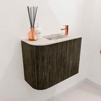 Toiletmeubel Mondiaz Joya Dlux | 51.6 cm | Meubelkleur Shadow | Faye wastafel Nata Wasbak Rechts | 1 kraangat