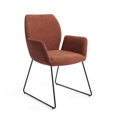 Jesper Home Eetkamerstoel 'Misaki' Slide Black, kleur Cosy Copper