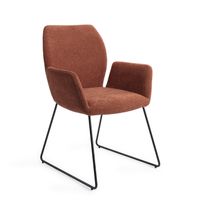 Jesper Home Eetkamerstoel 'Misaki' Slide Black, kleur Cosy Copper