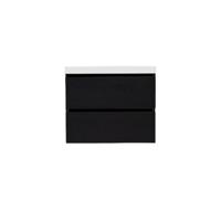 Onderkast Sanilux Trendline Met Greeplijst Mat Zwart 60x47x52 cm Black Oak Sanilux Onderkast Sanilux Trendline Met Greeplijst Mat Zwart 60x47x52 cm Black Oak Sanilux