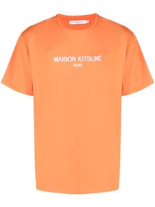 Maison Kitsuné t-shirt en coton à logo embossé - Orange