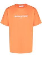 Maison Kitsuné t-shirt en coton à logo embossé - Orange