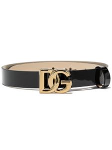 Dolce & Gabbana Kids ceinture à boucle DG - Noir