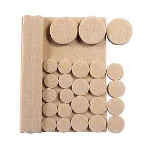 38x Antikras meubelvilt / viltglijders beige in verschillende formaten