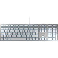 CHERRY KC 6000 Slim toetsenbord USB Amerikaans Engels Zilver, Wit - thumbnail