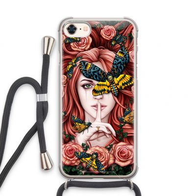 Lady Moth: iPhone 8 Transparant Hoesje met koord