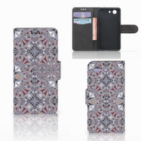 Sony Xperia Z3 Compact Bookcase Flower Tiles - thumbnail