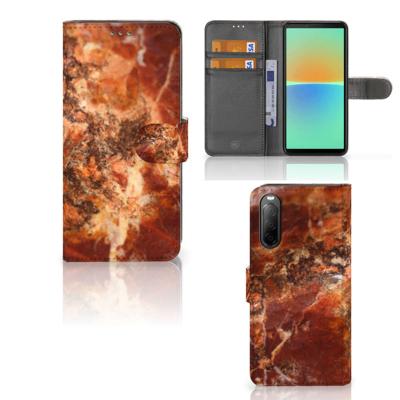Sony Xperia 10 IV | Bookcase | Marmer Bruin
