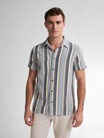 Petrol Men Shirt Short Sleeve Aop M-1050-sis442 Overhemd 5178 Navy Blue