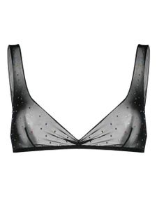 Oséree soutien-gorge à détails de pierres - Noir