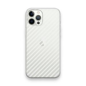 Strepen zwart-wit: iPhone 12 Pro Max Transparant Hoesje