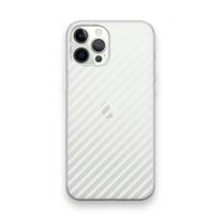 Strepen zwart-wit: iPhone 12 Pro Max Transparant Hoesje
