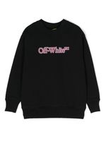 Off-White Kids sweat en coton à logo imprimé - Noir - thumbnail