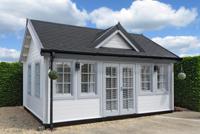 Blokhut - Tuinhuis Clockhouse Trevor | 70 mm | vuren bruin geïmpregneerd