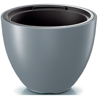 Plantenpot/bloempot Sevilla - buiten/binnen - kunststof - lichtgrijs - D39 x H30 cm