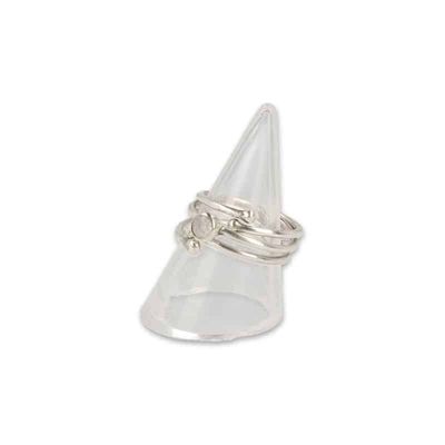 Zilveren Ring 3-in-1 Maansteen Regenboog