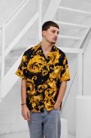 Versace Jeans Couture Barocco Wave Polo Heren Zwart/Goud - Maat L - Kleur: GoudZwart | Soccerfanshop