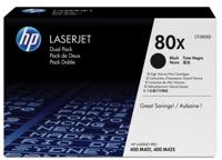 HP toner 80X, 6 900 pagina&apos;s, OEM CF280XD, zwart, duopack