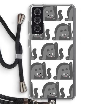 Cats: Samsung Galaxy S21 FE Transparant Hoesje met koord