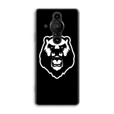 Angry Bear (black): Sony Xperia Pro-I Transparant Hoesje