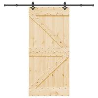 Schuifdeur met beslag 95x210 cm massief grenenhout